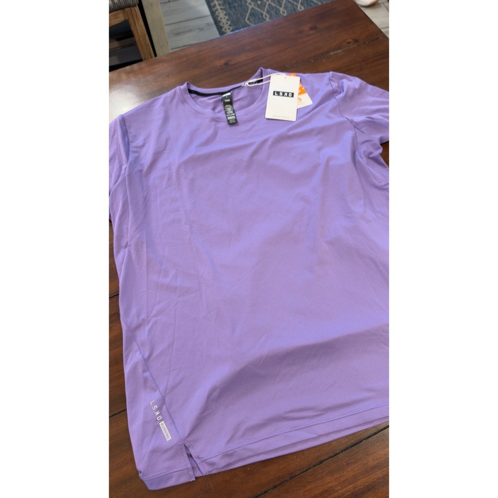 LSKD Mens Pace Running Tee Dahlia Purple Large MASS00606 Performance Shirt NWT - Picture 14 of 16